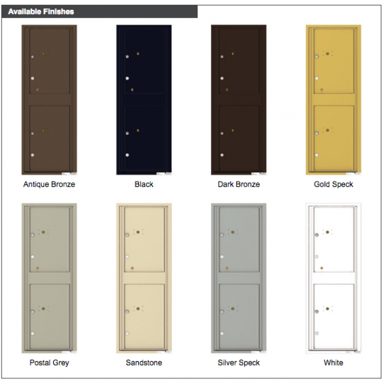 2 Parcel Doors Unit - 4C Wall Mount 13-High - 4C13S-2P