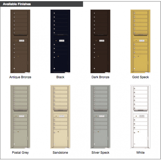 20 Tenant Doors with 2 Parcel Lockers and Outgoing Mail Compartment - 4C Wall Mount Max Height Mailboxes - 4C16D-20