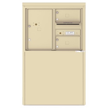 2 Tenant Doors with 1 Parcel Locker and Outgoing Mail Compartment - 4C Depot Mailbox Module - 4C06D-02-D