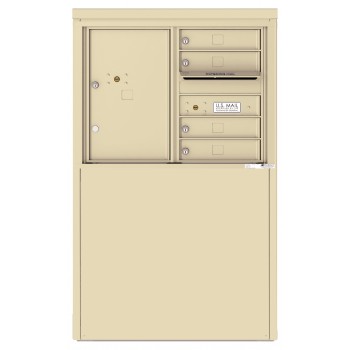 4 Tenant Doors with 1 Parcel Locker and Outgoing Mail Compartment - 4C Depot Mailbox Module - 4C06D-05-D