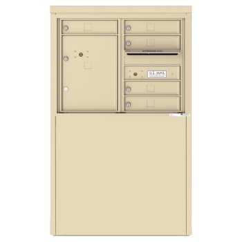 5 Tenant Doors with 1 Parcel Locker and Outgoing Mail Compartment - 4C Depot Mailbox Module - 4C06D-05-D