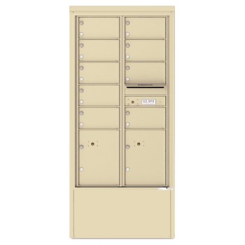 9 Tenant Doors with 2 Parcel Lockers and Outgoing Mail Compartment - 4C Depot Mailbox Module - 4C15D-09-D