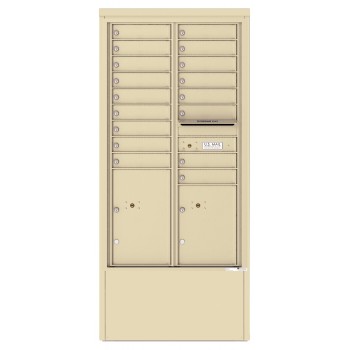 17 Tenant Doors with 2 Parcel Lockers and Outgoing Mail Compartment - 4C Depot Mailbox Module - 4C15D-17-D