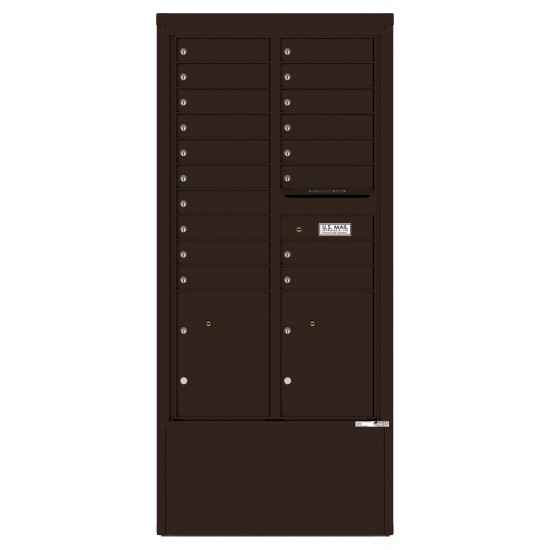 18 Tenant Doors with 2 Parcel Lockers and Outgoing Mail Compartment - 4C Depot Mailbox Module - 4C15D-18-D