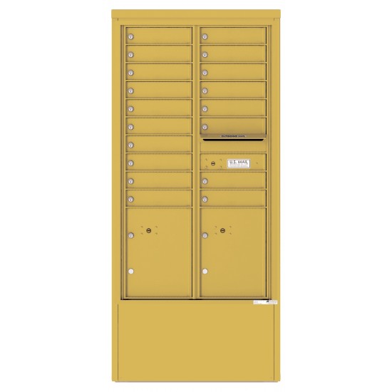 18 Tenant Doors with 2 Parcel Lockers and Outgoing Mail Compartment - 4C Depot Mailbox Module - 4C15D-18-D