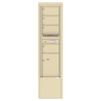 4 Tenant Doors with 1 Parcel Locker and Outgoing Mail Compartment - 4C Depot Mailbox Module - 4C15S-04-D
