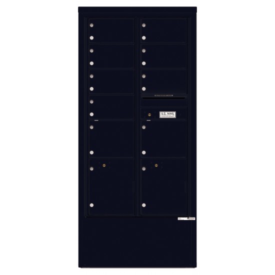 9 Tenant Doors with 2 Parcel Lockers and Outgoing Mail Compartment - 4C Depot Mailbox Module - 4C16D-09-D