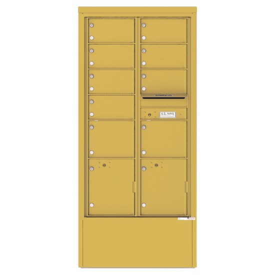 9 Tenant Doors with 2 Parcel Lockers and Outgoing Mail Compartment - 4C Depot Mailbox Module - 4C16D-09-D