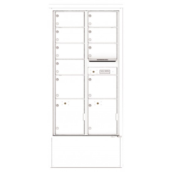 9 Tenant Doors with 2 Parcel Lockers and Outgoing Mail Compartment - 4C Depot Mailbox Module - 4C16D-09-D