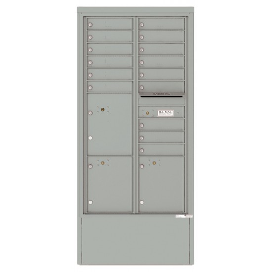 15 Tenant Doors with 3 Parcel Lockers and Outgoing Mail Compartment - 4C Depot Mailbox Module - 4C16D-15-D