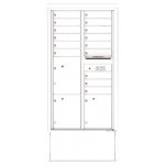 15 Tenant Doors with 3 Parcel Lockers and Outgoing Mail Compartment - 4C Depot Mailbox Module - 4C16D-15-D