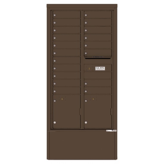 19 Tenant Doors with 2 Parcel Lockers and Outgoing Mail Compartment - 4C Depot Mailbox Module - 4C16D-19-D