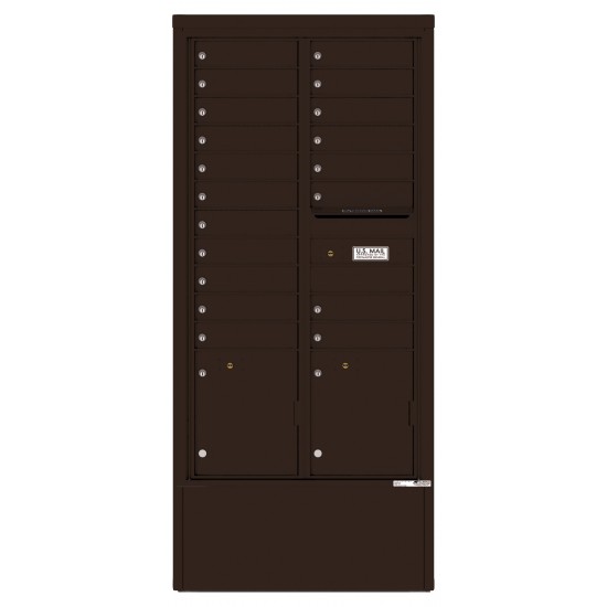 19 Tenant Doors with 2 Parcel Lockers and Outgoing Mail Compartment - 4C Depot Mailbox Module - 4C16D-19-D
