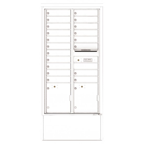 19 Tenant Doors with 2 Parcel Lockers and Outgoing Mail Compartment - 4C Depot Mailbox Module - 4C16D-19-D