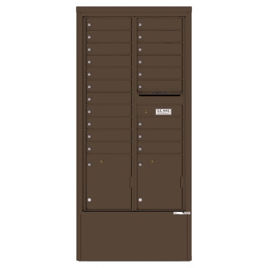 20 Tenant Doors with 2 Parcel Lockers and Outgoing Mail Compartment - 4C Depot Mailbox Module - 4C16D-20-D