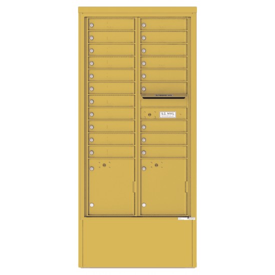 20 Tenant Doors with 2 Parcel Lockers and Outgoing Mail Compartment - 4C Depot Mailbox Module - 4C16D-20-D