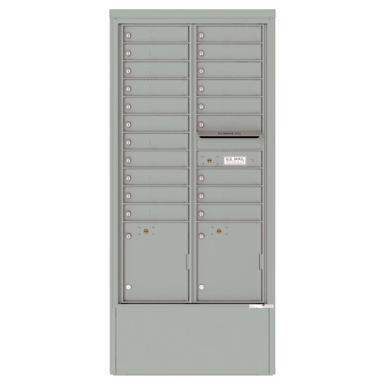 20 Tenant Doors with 2 Parcel Lockers and Outgoing Mail Compartment - 4C Depot Mailbox Module - 4C16D-20-D