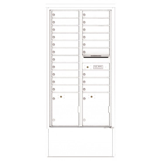 20 Tenant Doors with 2 Parcel Lockers and Outgoing Mail Compartment - 4C Depot Mailbox Module - 4C16D-20-D