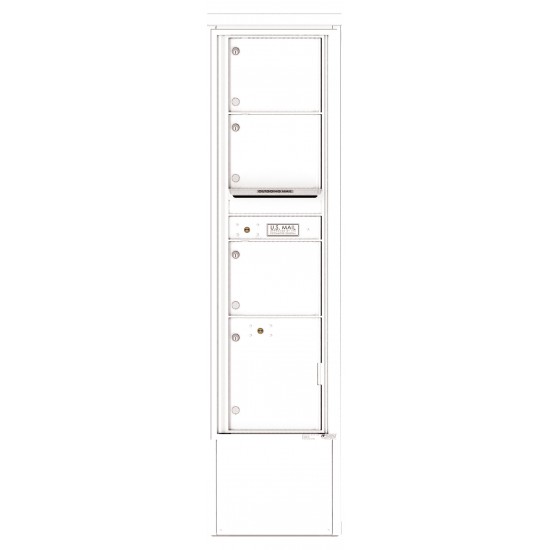 3 Tenant Doors with 1 Parcel Locker and Outgoing Mail Compartment - 4C Depot Mailbox Module - 4C16S-03-D