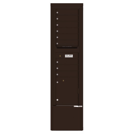 9 Tenant Doors with 1 Parcel Locker and Outgoing Mail Compartment - 4C Depot Mailbox Module - 4C16S-09-D