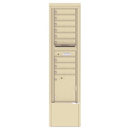 9 Tenant Doors with 1 Parcel Locker and Outgoing Mail Compartment - 4C Depot Mailbox Module - 4C16S-09-D