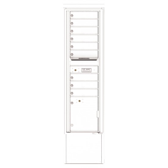 9 Tenant Doors with 1 Parcel Locker and Outgoing Mail Compartment - 4C Depot Mailbox Module - 4C16S-09-D