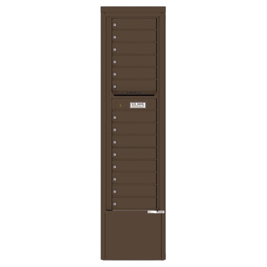 14 Tenant Doors with one Outgoing Mail Compartment - 4C Depot Mailbox Module - 4C16S-14-D