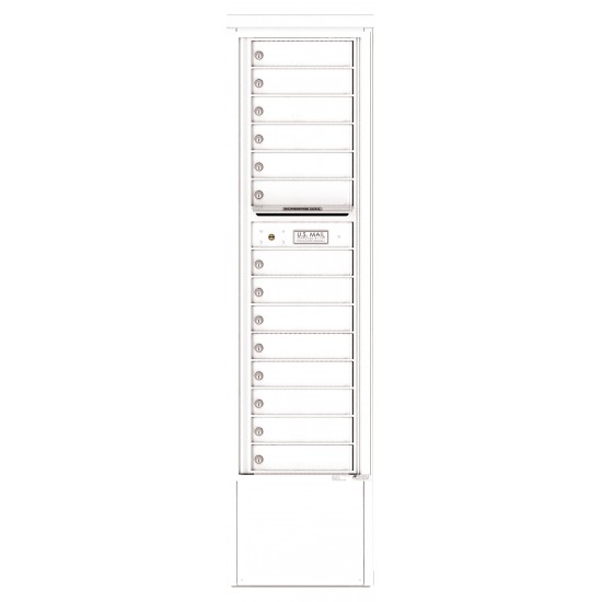 14 Tenant Doors with one Outgoing Mail Compartment - 4C Depot Mailbox Module - 4C16S-14-D