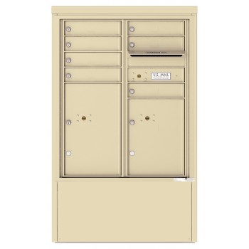 7 Tenant Doors with 2 Parcel Lockers and Outgoing Mail Compartment - 4C Depot Mailbox Module - 4CADD-07-D