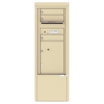 3 Tenant Doors with 1 Parcel Locker and Outgoing Mail Compartment - 4C Depot Mailbox Module - 4CADS-03-D