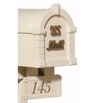 Keystone Mailbox - Almond with Antique Bronze Script - KS-26S