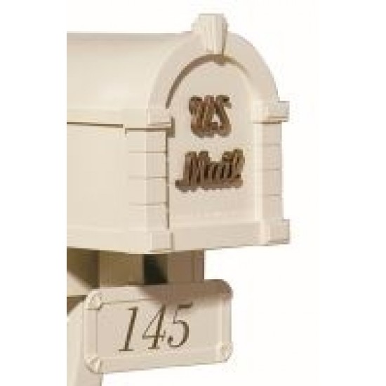 Keystone Mailbox - Almond with Polished Brass Eagle - KS-3A