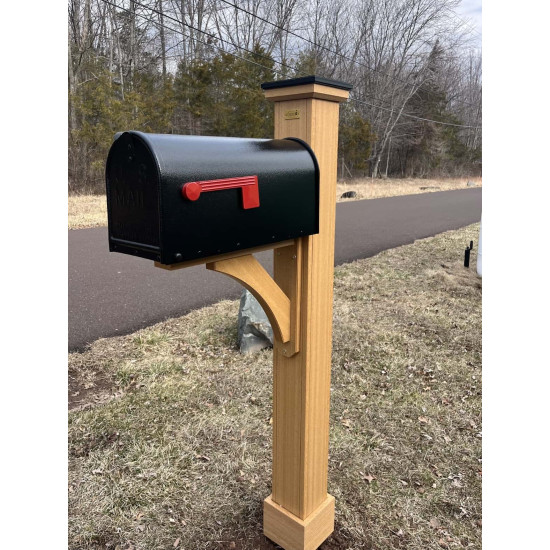 Janzer Mailbox System installed on Royal Crowne Hartford vinyl mailbox post