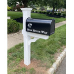 Janzer Mailbox System - Choose Your Color Mailbox Installed on Fluted Vinyl Post - SP-JB-CUSTOM--FVP