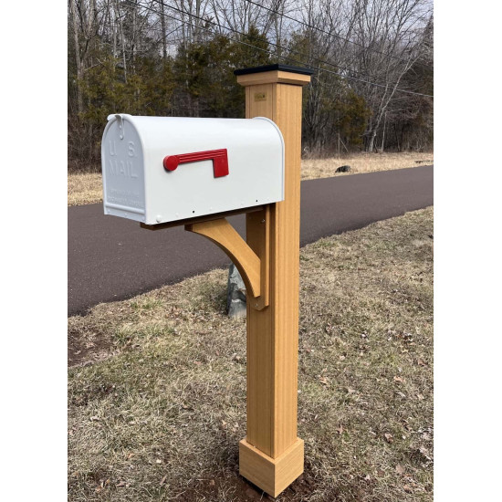 Janzer Mailbox System installed on Royal Crowne Hartford vinyl mailbox post