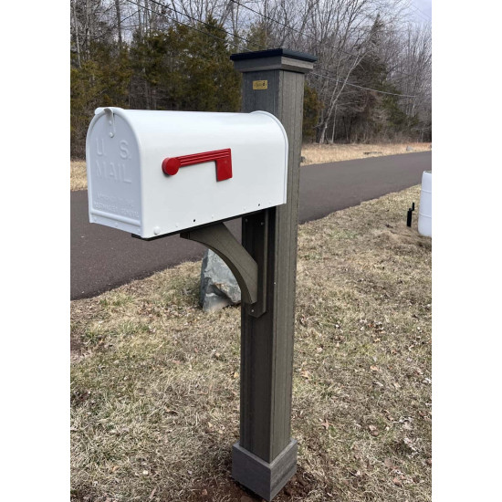 Janzer Mailbox System installed on Royal Crowne Hartford vinyl mailbox post
