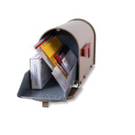 Janzer Slide Out Mailbox Tray - gray pull-out mail organizer insert for Janzer mailboxes