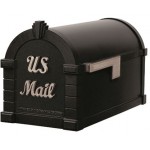 Keystone Mailbox - Black with Satin Nickel Script - KS-25S