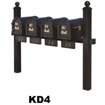 Keystone Mailbox Quad Mount Post Set - KD4