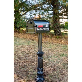 Imperial Mailbox System - Black Savannah Mailbox with Milbrook Post - SP-BS-MIL