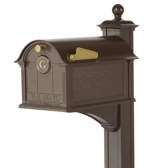 Whitehall Mailbox - Balmoral Mailbox Monogram and Post Package - WH-BMMPP