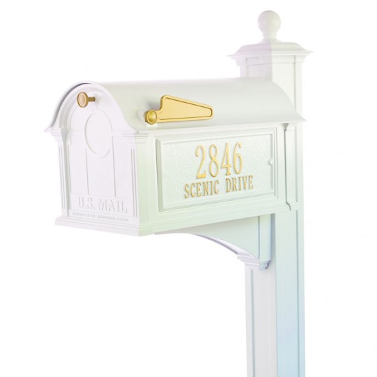 Whitehall Mailbox - Balmoral Mailbox Side Plaques and Post Package - WH-BMSPPP