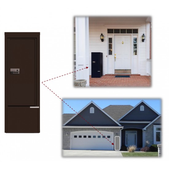 Package Protector™ PORT for Single Family Homes - Carrier Neutral Package Delivery Box in Depot Cabinet - In Dark Bronze Color