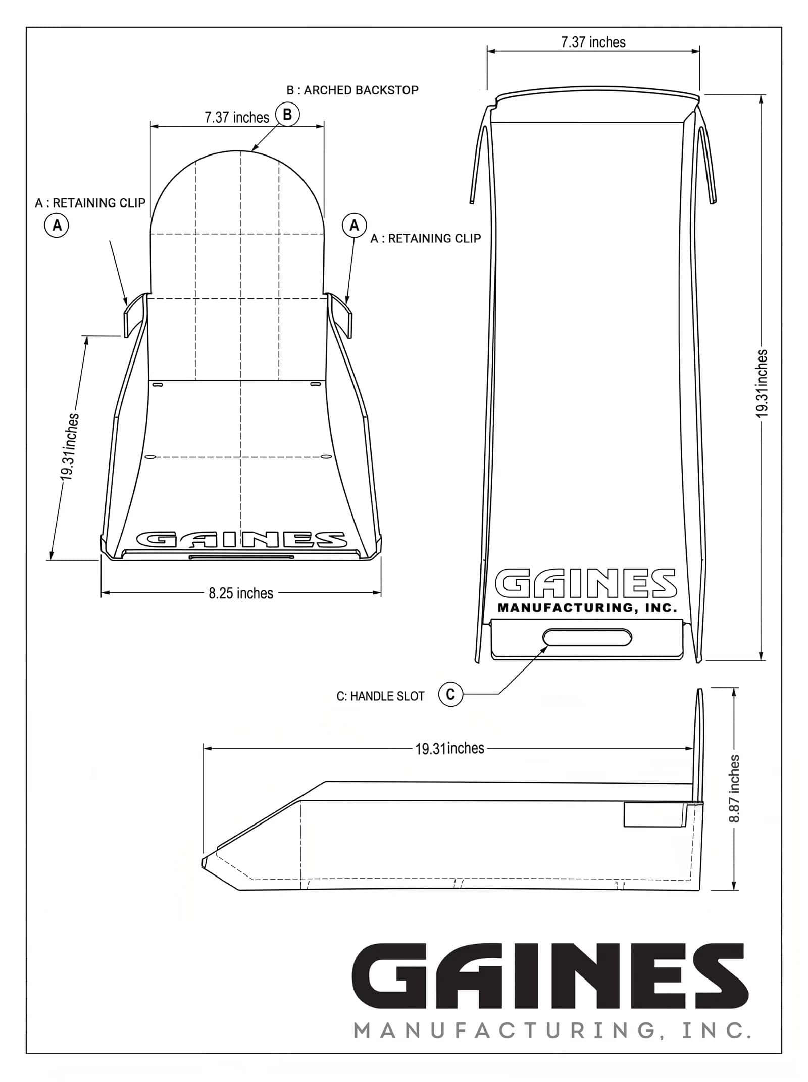 Janzer Slide Out Mailbox Tray integrated drainage apertures close-up